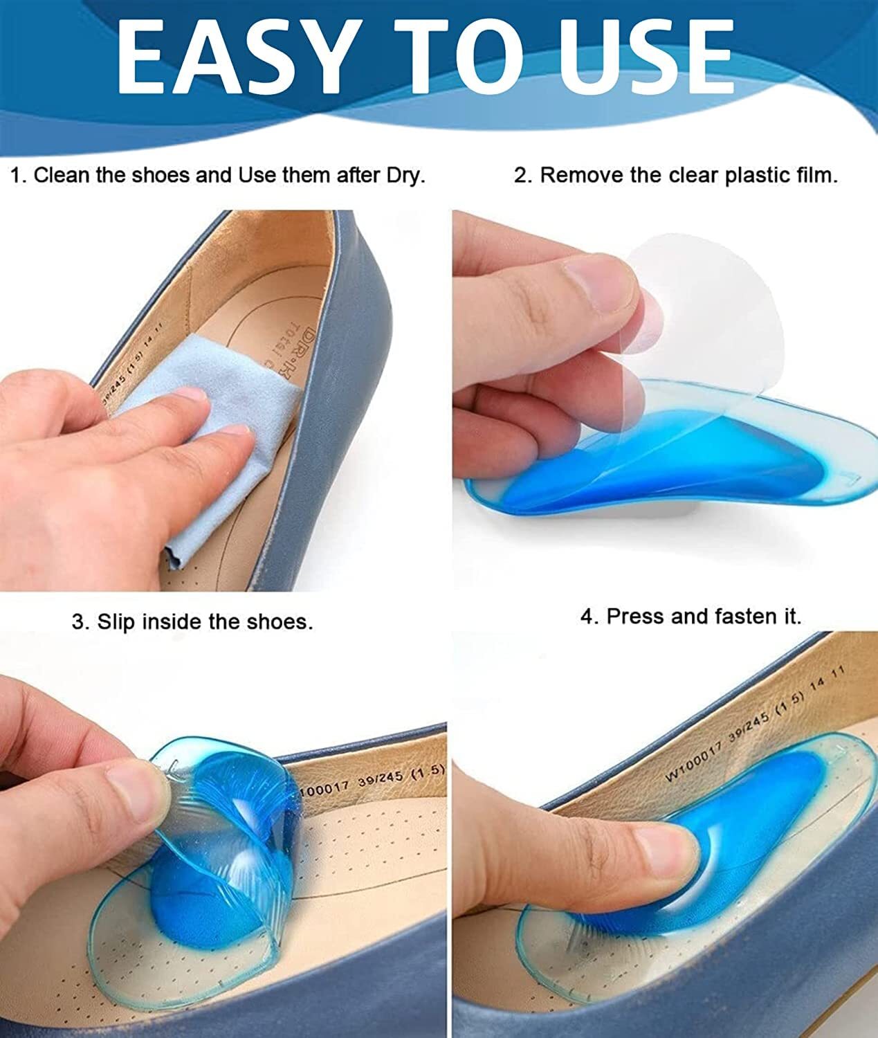 SILICONE ORTHOTIC FOOT INSOLES(1 PAIR)