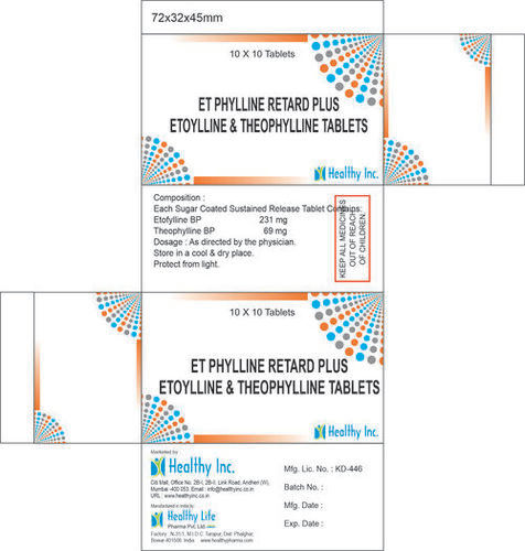 Etofylline 231mg + Theophylline 69 mg