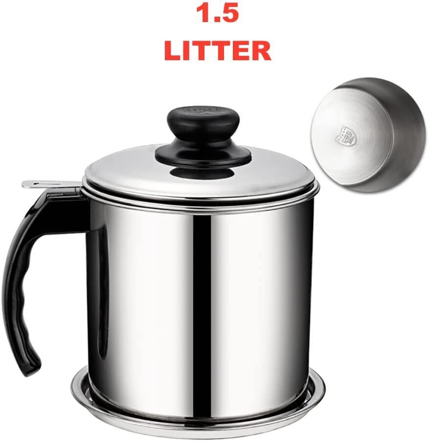 STAINLESS STEEL OIL FILTER HOUSEHOLD OIL POT 1.5L