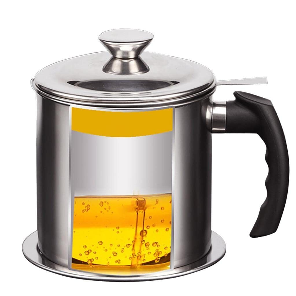 STAINLESS STEEL OIL FILTER HOUSEHOLD OIL POT 1.5L