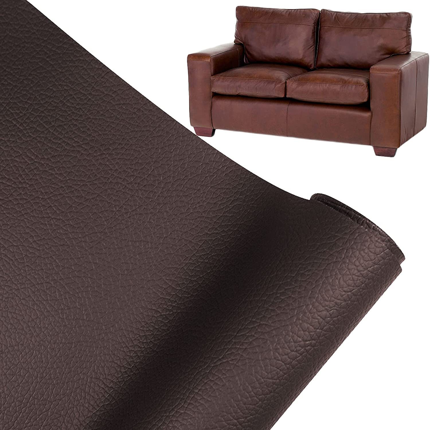 Self Adhesive Sofa Repair Leather Patch Roll ( Black , Brown)