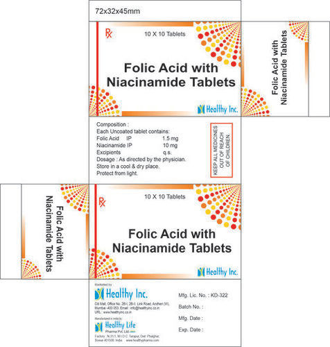 Folic Acid 1.5mg + Niacinamide 10mg tablet