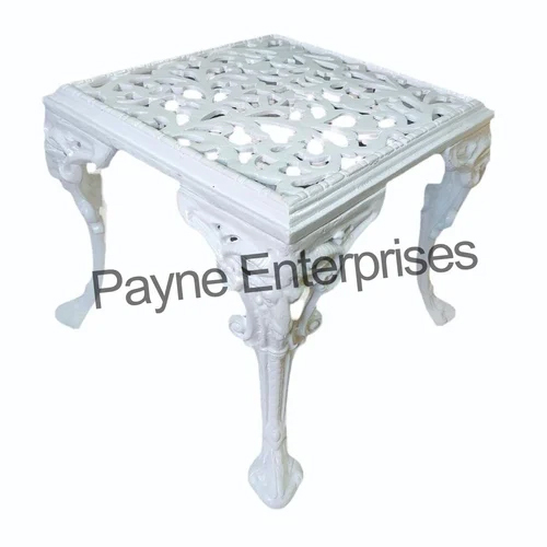 White Cast Iron Table