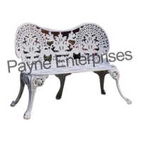 2 Seater Aluminum Garden Bench - Handmade White Finish | Durable Aluminum Alloy, Multiple Sizes Available