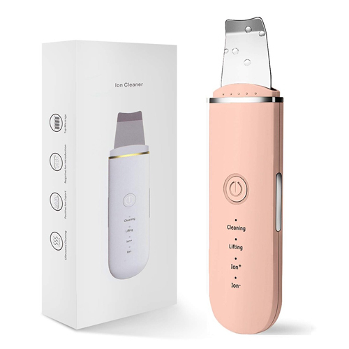 Pink Ultrasonic Facial Skin Scrubber For Wet Skin