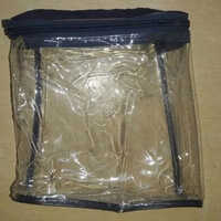 Pvc Zipper Bag - Transparent Pvc Material, Plain Print Type - Durable Storage Solution For Apparel, Easy To Clean, Secure Zipper Closure