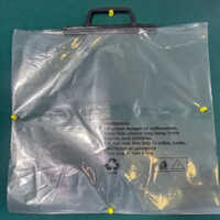 Transparent Ldpe Packaging Bags With Handle - 15 X 14 X 15 Inch | Durable Material, Transparent Design, Custom Print Option For Apparel Visibility