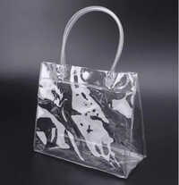 Transparent Pvc Bags - Durable Pvc Material, Different Sizes Available, Transparent Color, Plain Surface Handling | Modern Look For Apparel Storage & Display