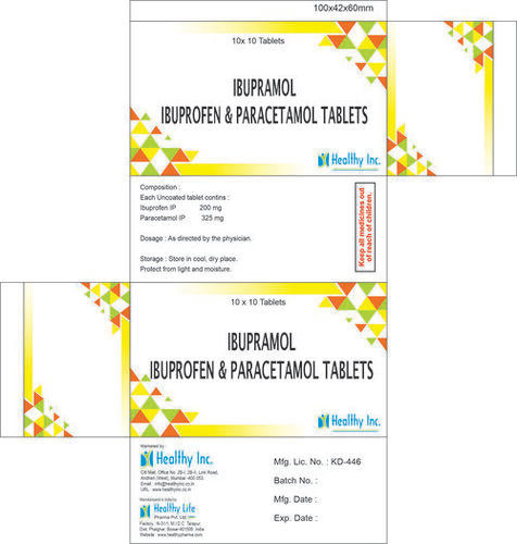 Ibuprofen 200mg + Paracetamol 325mg tablets