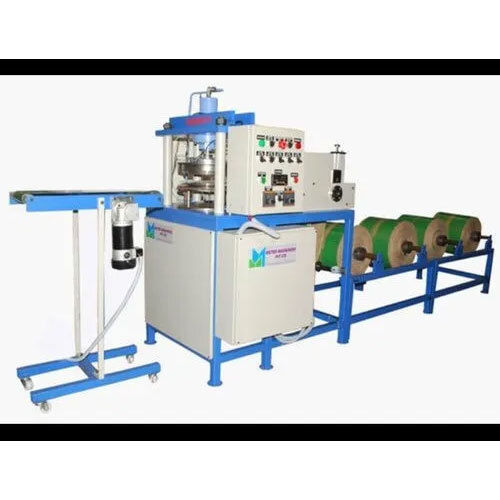 White Thali Fully Automatic Hydraulic Paper Making Machine