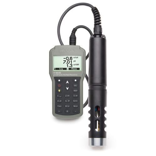 Multiparameter PH/ORP/EC/Pressure/Temperature Waterproof Meter, 4m Cable - HI98195