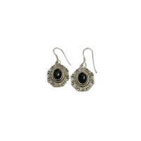 925 Sterling Silver Rhinestone Earrings - Shape: Round