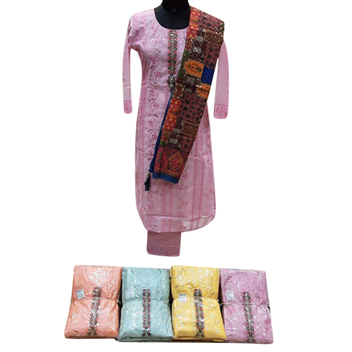 Women Cotton Suit Pant Dupatta Set