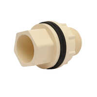 Socket Tank Nipple - Plastic, Round Shape , Durable White Fitting For Plumbing And Water Supply Applications