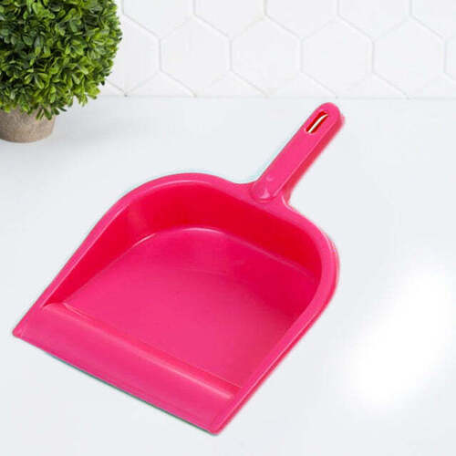 DURABLE MULTI SURFACE PLASTIC DUSTPAN WITH HANDLE