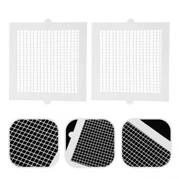 SQUARE DISPOSABLE SHOWER DRAIN HAIR CATCHER MESH STICKERS (10 PC)