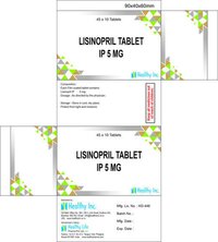 Lisinopril Tablets - 2.5 Mg & 5 Mg | Film Coated, Anti Hypertensive Drug, For High Blood Pressure & Heart Failure