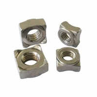 Stainless Steel Square Weld Nut - Grade 304, Hexagonal Shape, Silver Color, Polished Finish | High Quality Industrial Usage, Box Packaging