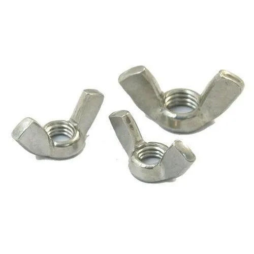 Silver Stainless Steel Wing Nuts Size 6 Mm