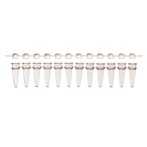 3133-00 0.2 mL 12-Strip PCR Tubes And Clear Dome Caps