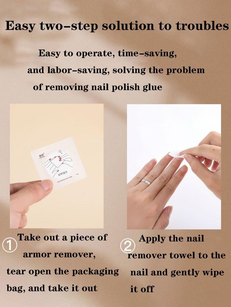 NAIL REMOVAL WET WIPES (100 PC)
