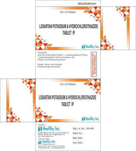 Losartan potassium 50mg + Hydrochlorothiazide 12.5mg tablet