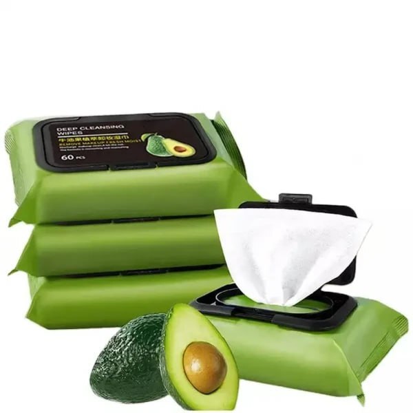 GREEN MAKEUP REMOVING DISPOSABLE WIPES