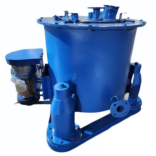 Three Point Manual Discharge Centrifuge Machine - Color: Blue Paint Coated