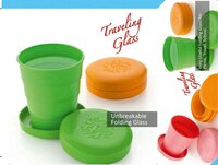 PORTABLE TRAVELLING CUP/TUMBLER WITH LID FOLDING