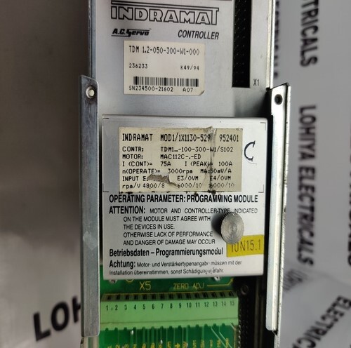 INDRAMAT TDM 1.2-050-300-W1-000 SERVO CONTROLLER