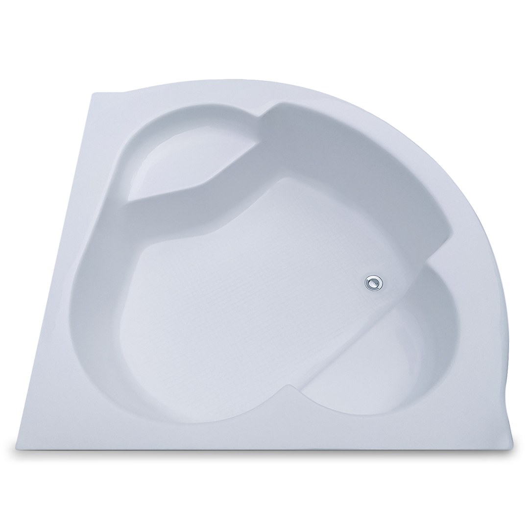 Sensual 4.75 ft Corner Fixed Bathtub
