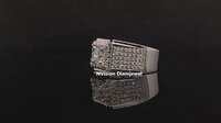 White Gold Lab Grown Solitaire Stackable Shank Diamond Ring