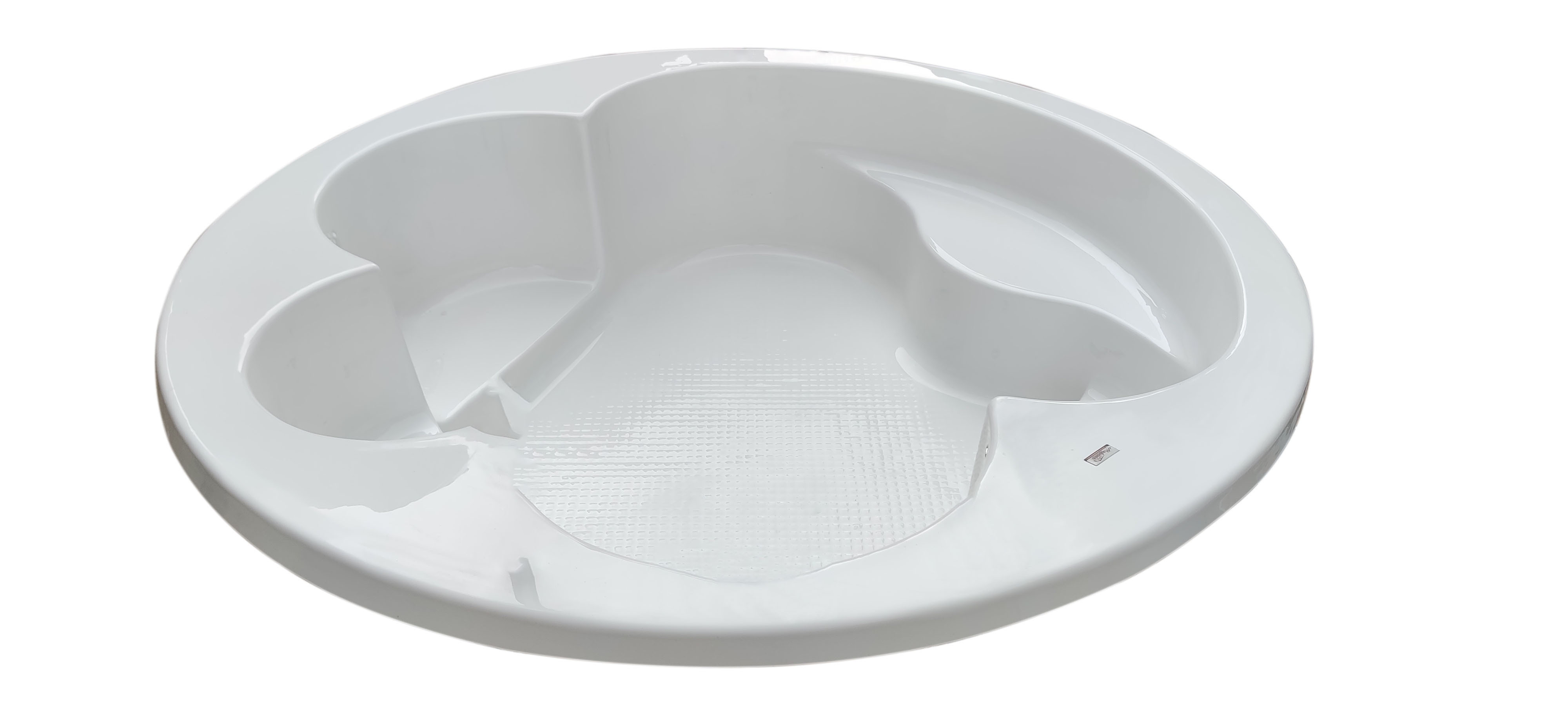 Pacific 6 ft Round Fixed Bathtub