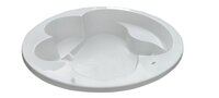 Pacific 6 ft Round Fixed Bathtub