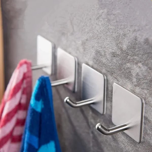 STAINLESS STEEL SELF-ADHESIVE HOOK (PECK OF 2)