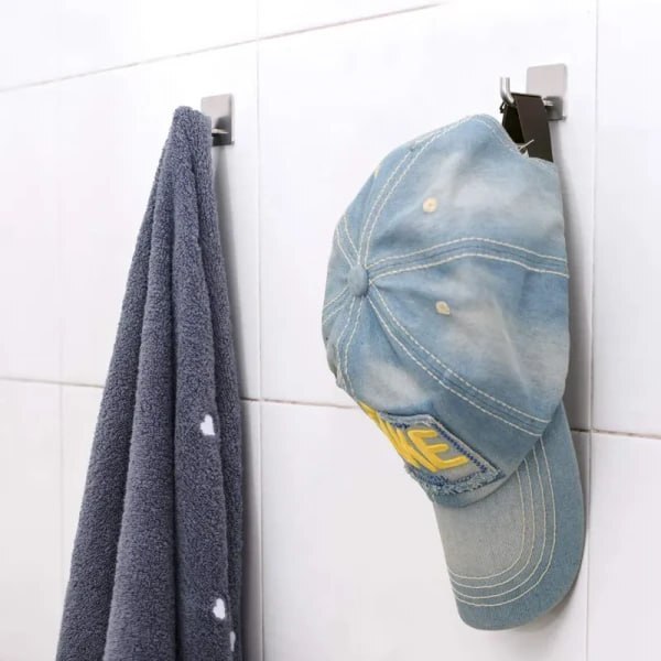 STAINLESS STEEL SELF-ADHESIVE HOOK (PECK OF 2)