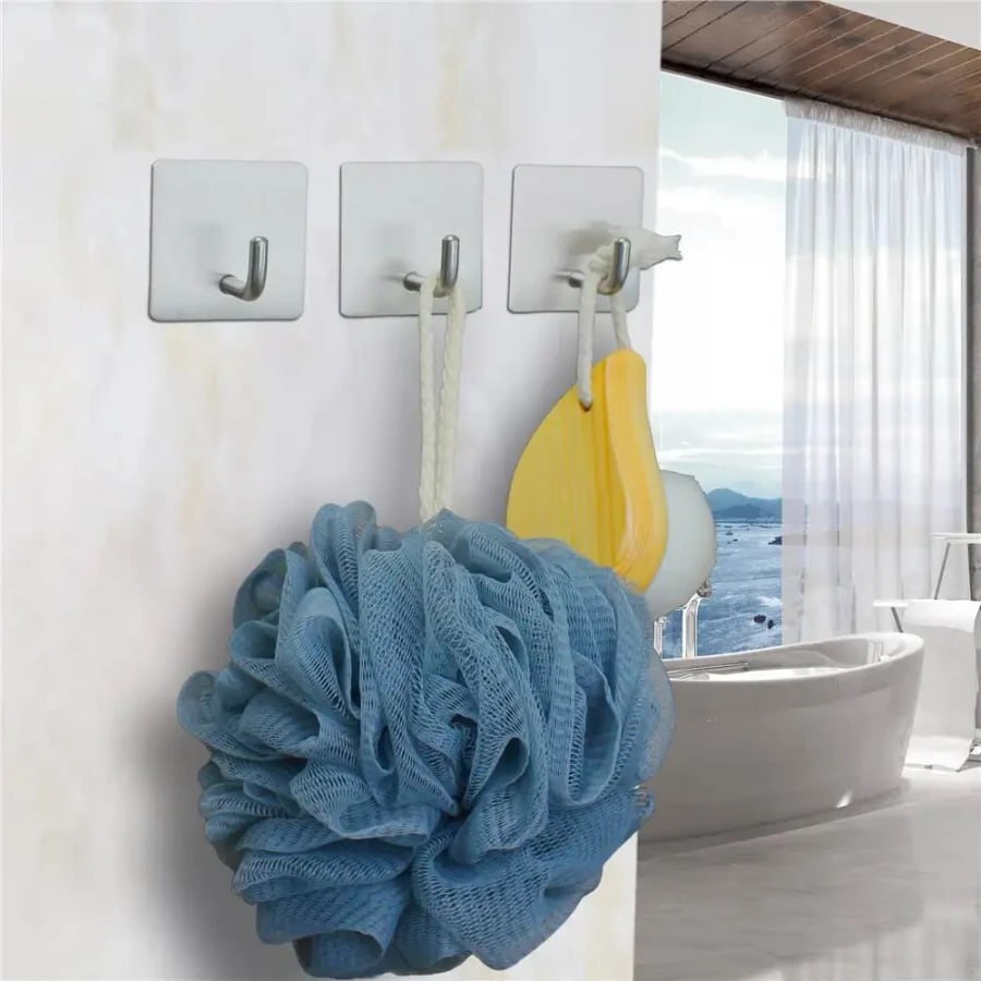 STAINLESS STEEL SELF-ADHESIVE HOOK (PECK OF 2)