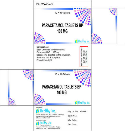 Paracetamol tablet 100mg