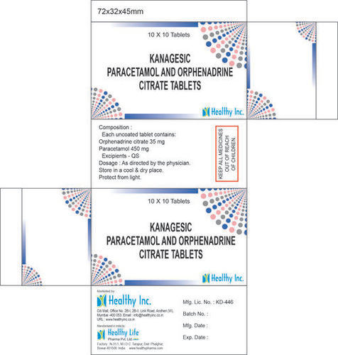 Paracetamol 500mg + Caffeine 30mg + Phenylephrine Hydrochloride 2.5mg +Chlorpheniramine Maleate 4mg Tablet