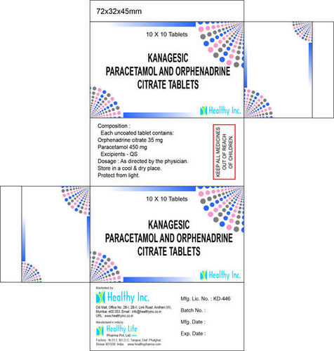 Paracetamol 500mg + Caffeine 30mg + Phenylephrine Hydrochloride 2.5mg +Chlorpheniramine Maleate 4mg Tablet