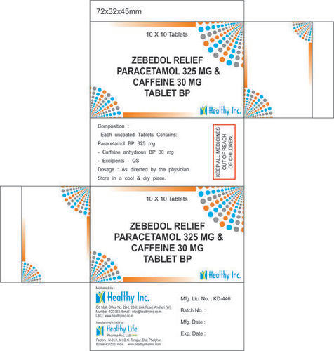 Paracetamol 325mg + Caffeine 15mg + Phenylephrine 2.5mg + Chlorpheniramine 2mg Tablet