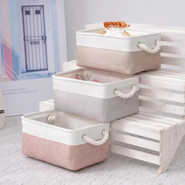 ECO-FRIENDLY CLOTH STORAGE BASKET BIN ORGANIZER