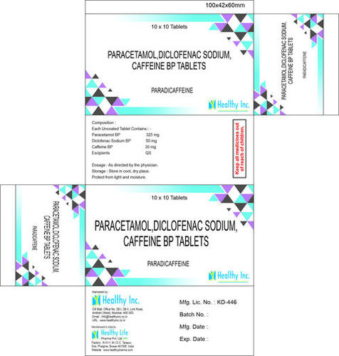 Paracetamol BP 500mg + Diclo Sodium BP 50mg Tablet