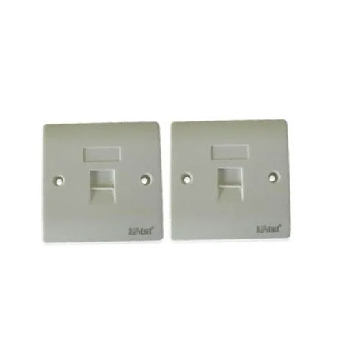 Abs St Type Single Face Plate - Color: White