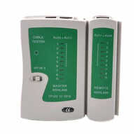 8 Led Lan Cable Tester - Electric Material, Rj45/bnccable Type, White Color, Utp/stp/ftp/coaxial With 2 Ends Simultaneously Moving , Industrial Usage