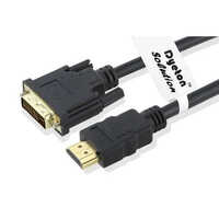 Dyeton Economy Series Hdmi To Dvi Cable - Iron Conductor, Pvc Insulation, Black Pvc Jacket | 1.5 To 15 Meters, Round Stranded Design, 1920 X 1200 Resolution