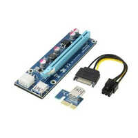 Usb 3.0 Pci Express 1x To 16x Riser Card - Chip Type: Riser Card, Color: Blue | Reliable Connectivity, 2 Ports, Warranty Included