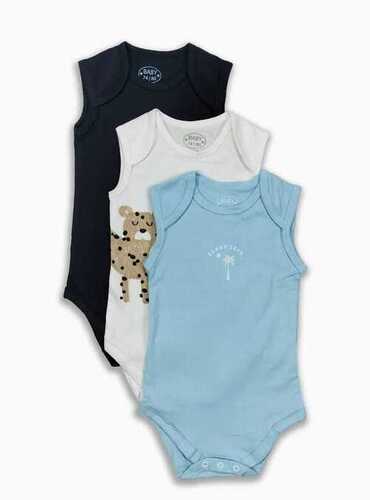 Baby 3 Pack Sleeveless Stretch Bodysuits