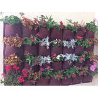Vertical Garden Grow Bag - Geo Fabric, 34x25 Inch, Purple | Durable Pvc Frame, Natural Cooling System, Eco-friendly Design