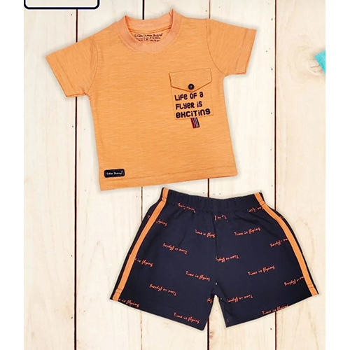 Washable T Shirt And Shorts Sets In Pure Cotton